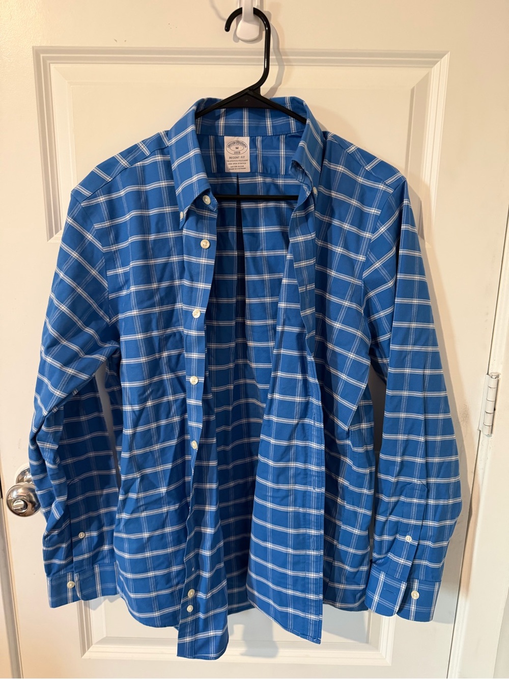 Brooks Brothers Blue Plaid Button-Up Shirt